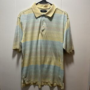 Alan Flusser Golf Polo Shirt Mens‎ Size Medium Double Mercerized 100% Cotton